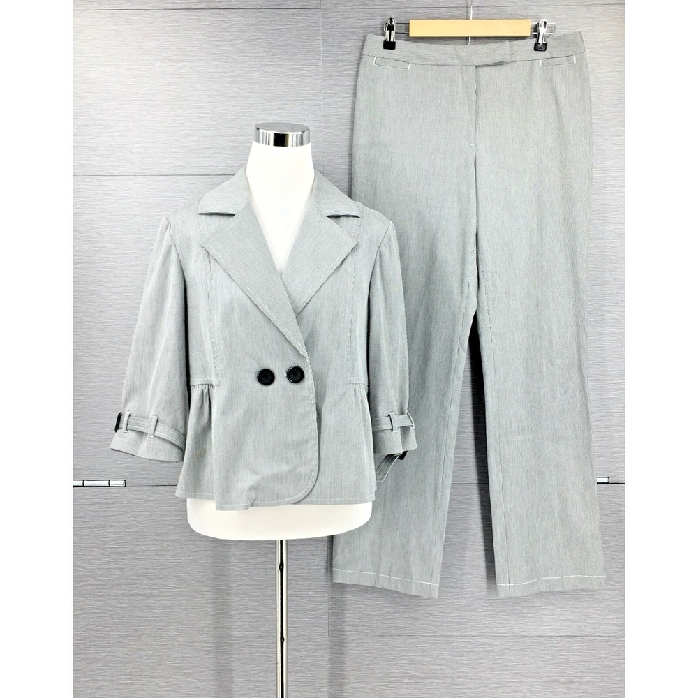 Orvis Women's 2 Pcs Blazer Pant Set Stripe Size M / 8